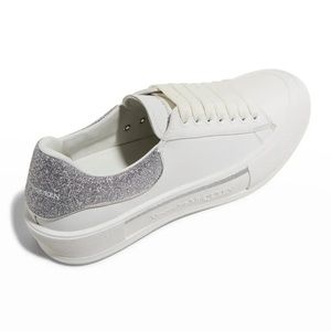 Alexander McQueen glitter trim plimsoll sneaker